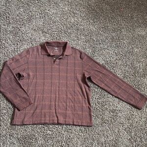 Van Heusen Brown Plaid Men's Shirt